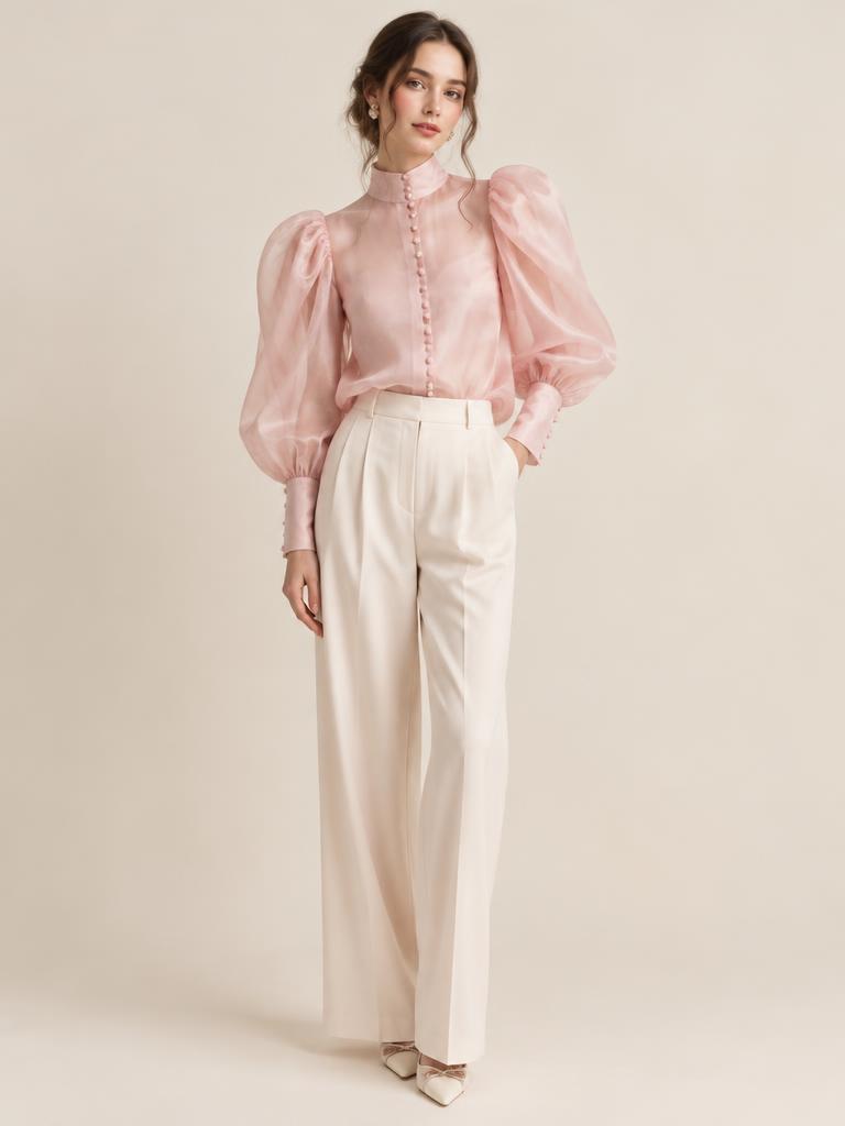 Organza Puff Blouse