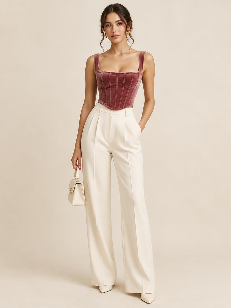 Velvet Bustier Top